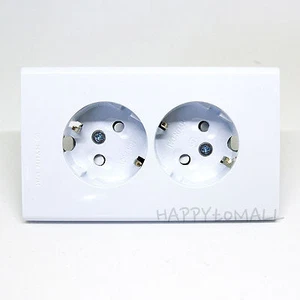 2 Port Home Wall Charger Adapter Plug Socket Power Outlet Panel EU 220V KOREAN - Picture 1 of 5
