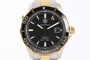 Orologio Uomo Tag Heuer Aquaracer WAK2122 Acciaio Inox e Oro Giallo 18K 41mm - Foto 1 di 8