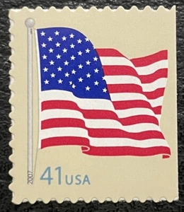 2007 Scott #4190 - 41¢ - AMERICAN FLAG - Single Booklet Stamp - Mint NH - Picture 1 of 1