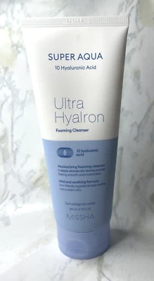 Limpiador en espuma Missha Ultra Hyalron nuevo/sellado 6,76 fl. Ácido hialurónico de 10 oz Foto 1 de 3