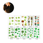  10 Sheets Stickers for Boys Patricks Day Temporary The Face