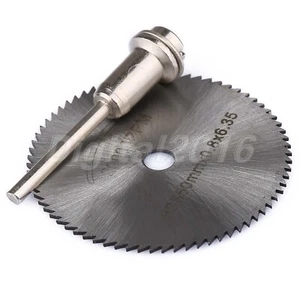 HSS Saw Blade Cutting Wheel Disc Mandrel Set Rotary Tool for Plastic Wood 50mm - Picture 1 of 11