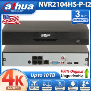 DH Original 12MP 4CH 4PoE NVR2104HS-P-I2 WizSense Face Recognition IP Camera - Picture 1 of 15