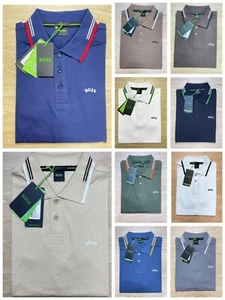 Camisa polo Hugo Boss manga corta calce regular para hombre a rayas para llamar - Imagen 1 de 17