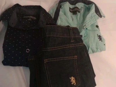 Lot of Boys English Laundry Two Button Up Shirts And Shorts Size 5 - Image 1 of 4