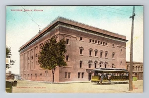 Postal antigua de recuerdo vintage Saginaw MI-Michigan, auditorio - Imagen 1 de 2