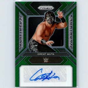 2024 Panini Prizm WWE Great Muta #SS-MUT Sensational Signatures Green - Foto 1 di 2
