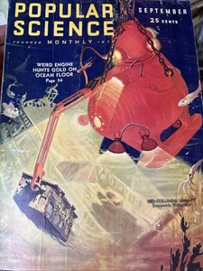 Popular Science Sep 1931 Edgar F. Wittmack Submarine Cover Steel Diving Suit - Picture 1 of 4
