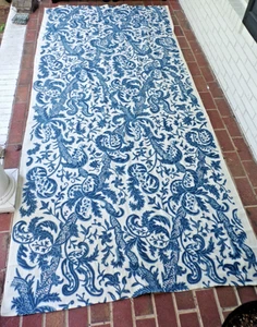 Vintage Crewel Wool Embroidery Fabric- about 3.5 Yards - Picture 1 of 18