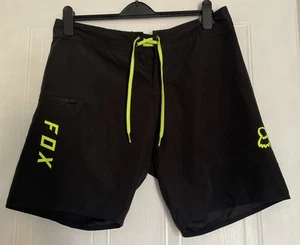 Mens Fox Racing Black Shorts Board Shorts Size 34 - Picture 1 of 8