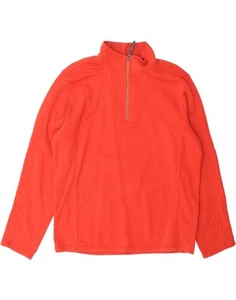 MOUNTAIN WAREHOUSE Mens Zip Neck Sweatshirt Jumper Medium Orange Cotton DI15 - Picture 1 of 3