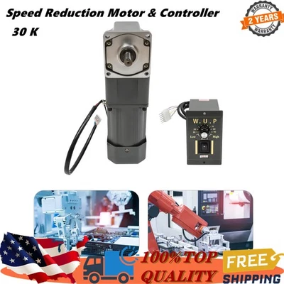 120W 110V 1:30 AC Gear Motor Electric Reversible Speed Reduction Motor 45R/MIN - Image 1 of 4