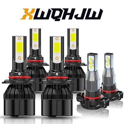 Kit de 6 luces antiniebla LED combinadas 9005 9006 H11 bombillas de haz alto bajo blanco Foto 1 de 4