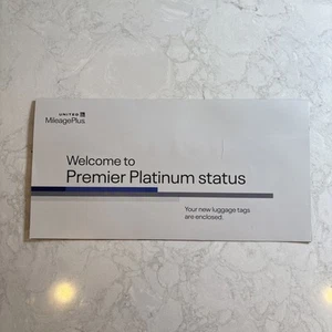 United Airlines MileagePlus Premier PLATINUM Bag Tags 2x - New - Picture 1 of 3