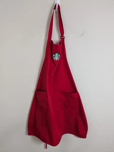 Starbucks Apron Adult One Size Red Drawstring - Picture 1 of 8