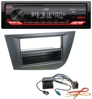 JVC Bluetooth USB DAB MP3 Autoradio für Seat Leon (ab 05) - schwarz - Bild 1 von 4
