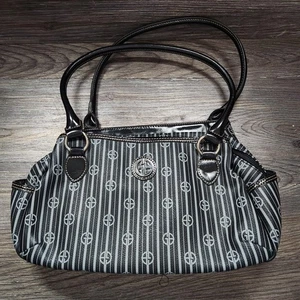 Giovanni Signature Satchel Bag Damen schwarz grau Monogramm Schultertasche Handtasche - Bild 1 von 5