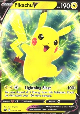 Pikachu V SWSH198 Near Mint SWSH: Sword & Shield Promo Cards Pokemon Shipnow - Image 1 of 2