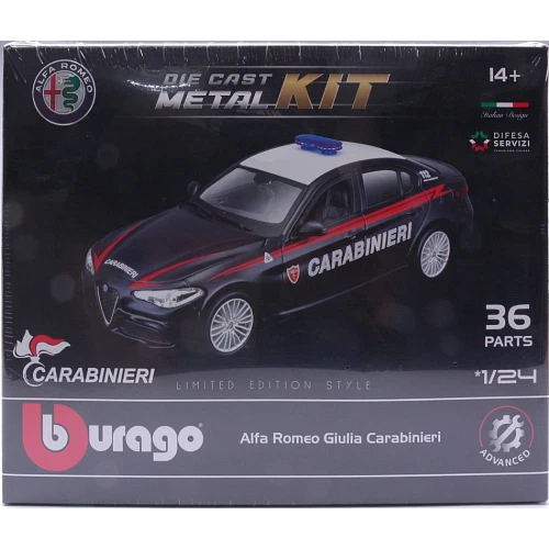 Automodello Bburago 18 25128 CARABINIERI Kit 36 pz Alfa Romeo Giulia