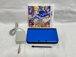 Nintendo 3DS LL XL Console Blue Stylus Charger software Used Tested Working - Picture 1 of 8
