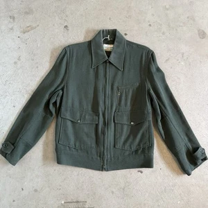 Vintage 1950s Days Iron Duke Whipcord Work Jacket Moss Green Medium - Picture 1 of 15