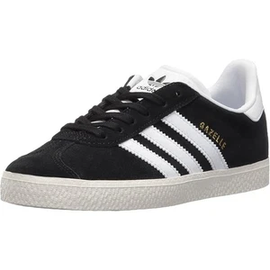 Nuevo con etiquetas Adidas Unisex Originales Niños Gazelle Negro/Blanco/Dorado-Talla 6 Big Kid - Imagen 1 de 6