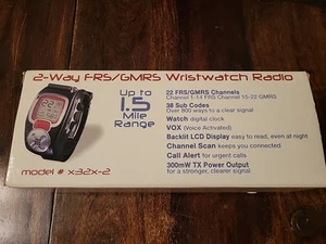 NEW 2-Way FRS/GMRS Wristwatch Radio x32x-2 Emergency Walkie Talkie - Afbeelding 1 van 16