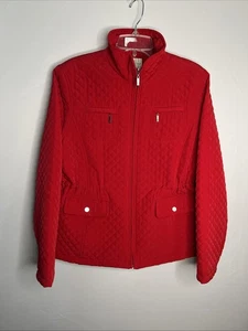 White Stag gefütterte Jacke Damen M rot gesteppt durchgehender Reißverschluss mit Taschen EG - Bild 1 von 11
