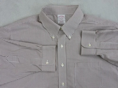 Camisa Polo Brooks Brothers Original Para Hombre 18-34 Ajuste Tradicional Sin Plancha Guinga Foto 1 de 4