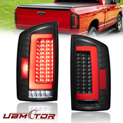 一对黑色 LED 条尾灯适用于 2002 - 2006 道奇 Ram 1500 2003 - 2006 2500 3500 — 第 1/4 张图片