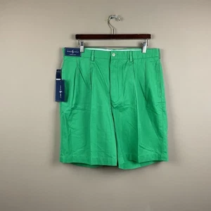Polo Golf Ralph Lauren Fairway Shorts Mens 36 X 9 Green Pleated Cotton - Picture 1 of 11
