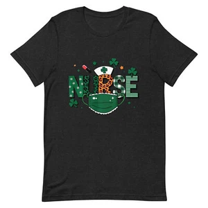 Bow Nursing Nurse Shamrock  T-Shirt - Picture 1 of 16