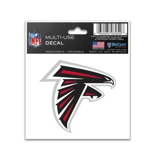 ATLANTA FALCONS 3"X4" MULTI-USE DECAL PERFECT FOR CAR WINDOWS - Image 1 of 1