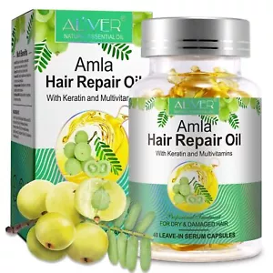 Amla Öl Haaröl mit Keratin Haarwachstum gegen Haarausfall in Kapseln Vegan - Bild 1 von 13