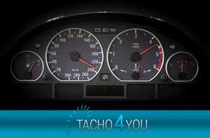 Tachoscheiben für BMW 300 kmh Tacho E46 Diesel M3 Carbon 3324 Tachoscheibe km/h - Picture 1 of 1