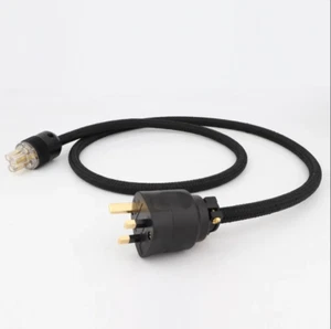 13A/250V UK Version Male Plug HiFi 13AWG Power Cable Copper Supply Mains Cord - Afbeelding 1 van 6