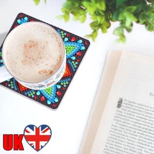 6pcs/set Square Coaster Acrylic Water Cup Pad 5D DIY Room Decor (BD401) - Picture 1 of 10