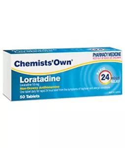 =>PRICE SMASH CHEMIST'S OWN LORATADINE 10MG 2X 50 TABS HAYFEVER&ALLERG=CLARATYNE - Picture 1 of 3