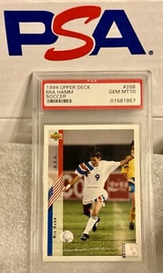 1994 Upper Deck UD World Cup Mia Hamm #268 Rookie RC PSA 10 GEM MINT - Picture 1 of 2