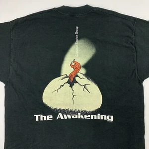 T-shirt vintage anni 90 Quantum Il Risveglio Dinosauro Uovo Grande Tech Computer Promo - Foto 1 di 7