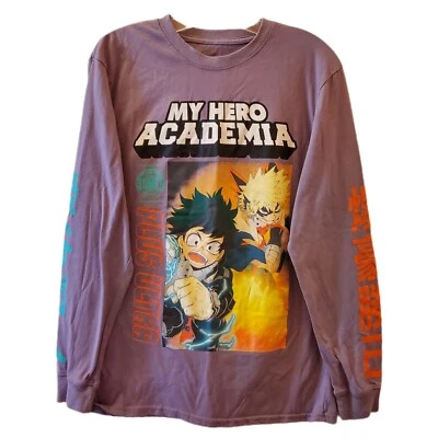 Camiseta gráfica de manga larga Bioworld My Hero Academia para hombre talla S (34-36) púrpura Foto 1 de 4