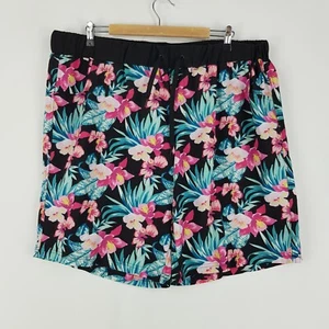 Body Glove Womens Size 3XL Black Bright Floral Swim Shorts Stretch Elastic Waist - Picture 1 of 19
