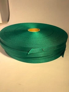 lot of 4 rolls, 200 yds total 5/8" wide GREEN Nylon Webbing leash strap crafts - Picture 1 of 3