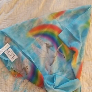 NEW!! Unicorn scarf spring Children's Place girl rainbow easter birthday fantasy - Picture 1 of 5