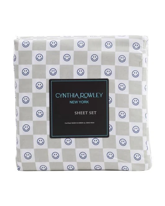 Juego de sábanas Cynthia Rowley New York (Smiley Checkered, Queen) Foto 1 de 1