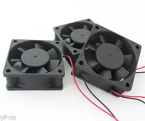 5pcs Brushless DC Cooling Fan 60x60x25mm 6025 7 blades 5V 0.20A 2pin Connector - Picture 1 of 2