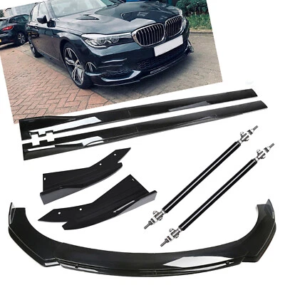 Front Bumper Lip Splitter Spoiler Side Skirts Strut For 5 7 Series E60 F10 F07 G - Изображение 1 из 4