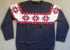 Greendog Blues Holiday Sweater Youth Gray Acrylic Size 20 - Picture 1 of 3