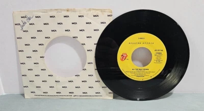 The Rolling Stones All the Way Down 45 RPM Vinyl Record LP with paper Sleeve - Image 1 of 2