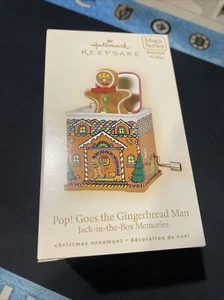 Hallmark 2008 Jack-in-the-Box MagicSeries Ornament Pop! Goes the Gingerbread Man - Bild 1 von 3